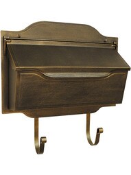 Classic Cast-Aluminum Horizontal Mailbox in Rubbed Bronze.